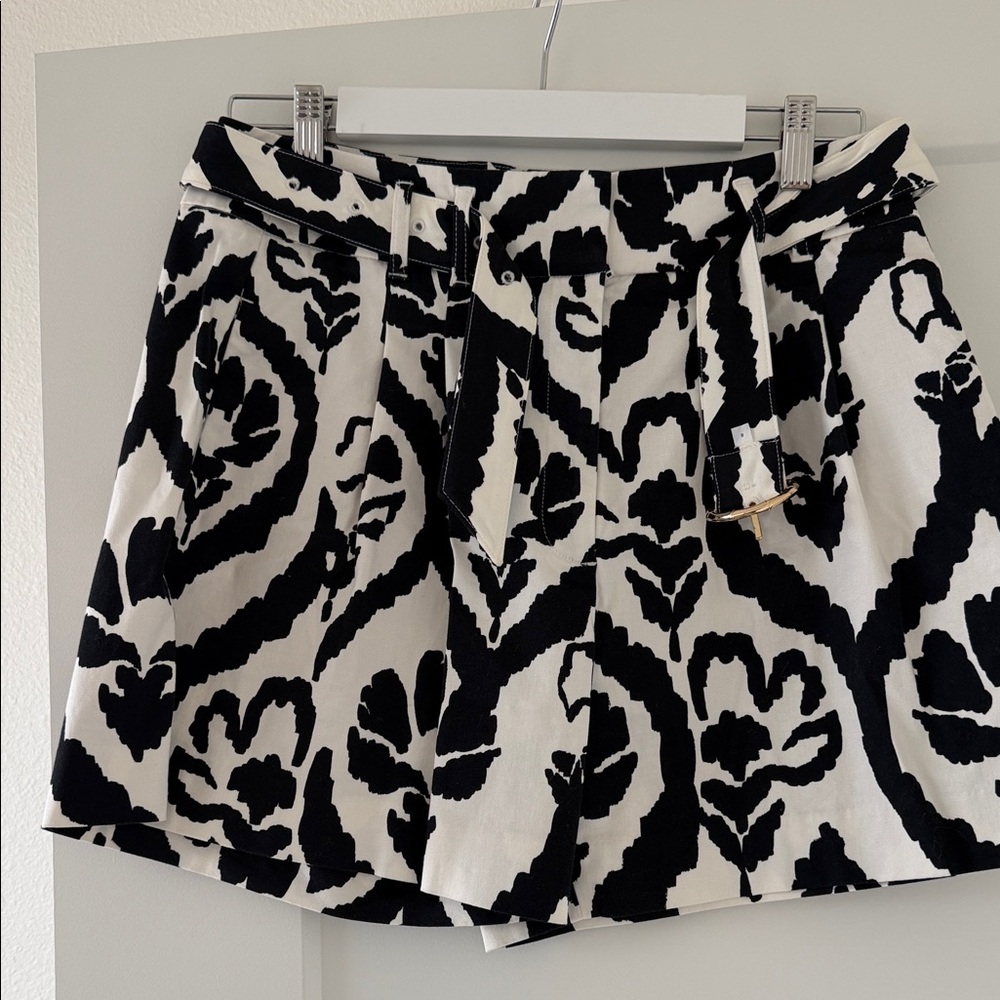 White House Black Market Black and White Shorts